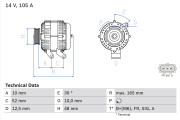 0 986 080 440 generátor BOSCH