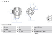 0 986 080 570 generátor BOSCH