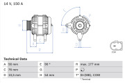 0 986 080 580 generátor BOSCH