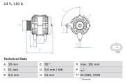 0 986 080 800 generátor BOSCH