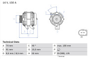 0 986 080 810 generátor BOSCH