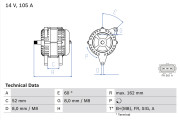 0 986 081 090 generátor BOSCH