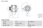 0 986 081 180 generátor BOSCH