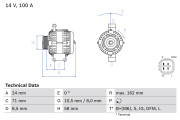 0 986 082 080 generátor BOSCH