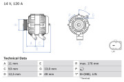 0 986 082 220 generátor BOSCH