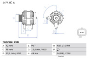 0 986 082 740 generátor BOSCH