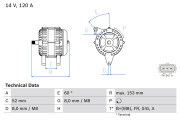 0 986 083 080 generátor BOSCH