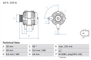 0 986 083 270 generátor BOSCH