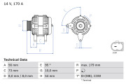 0 986 083 470 generátor BOSCH