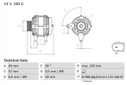 0 986 083 850 generátor BOSCH