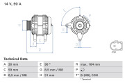 0 986 084 750 generátor BOSCH