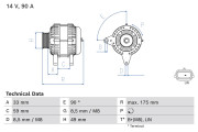 0 986 085 170 generátor BOSCH