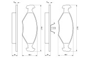 0 986 424 514 Sada brzdových destiček, kotoučová brzda BOSCH