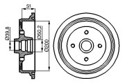 0 986 477 016 BOSCH brzdový bubon 0 986 477 016 BOSCH