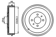 0 986 477 088 Brzdový buben BOSCH
