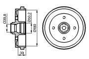 0 986 477 111 BOSCH brzdový bubon 0 986 477 111 BOSCH