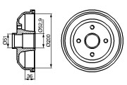 0 986 477 134 BOSCH brzdový bubon 0 986 477 134 BOSCH