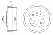 0 986 477 191 BOSCH brzdový bubon 0 986 477 191 BOSCH