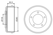 0 986 477 203 BOSCH brzdový bubon 0 986 477 203 BOSCH