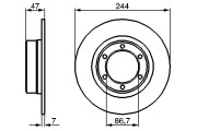 0 986 478 050 Brzdový kotouč BOSCH