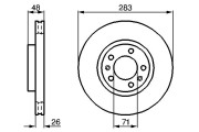 0 986 478 125 Brzdový kotouč BOSCH