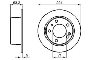 0 986 478 141 Brzdový kotouč BOSCH