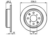 0 986 478 350 Brzdový kotouč BOSCH