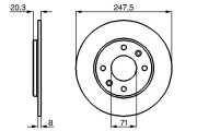 0 986 478 371 Brzdový kotouč BOSCH