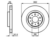 0 986 478 454 Brzdový kotouč BOSCH