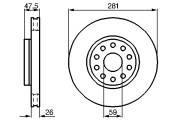 0 986 478 460 Brzdový kotouč BOSCH