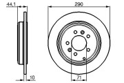 0 986 478 556 Brzdový kotouč BOSCH