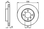 0 986 478 572 Brzdový kotouč BOSCH