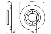 0 986 478 580 Brzdový kotouč BOSCH