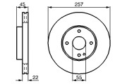 0 986 478 638 Brzdový kotouč BOSCH