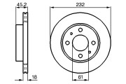 0 986 478 650 Brzdový kotouč BOSCH