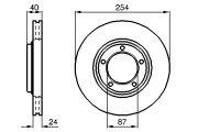 0 986 478 663 Brzdový kotouč BOSCH