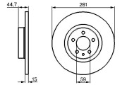 0 986 478 668 Brzdový kotouč BOSCH