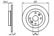 0 986 478 701 Brzdový kotouč BOSCH