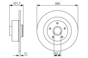 0 986 479 573 Brzdový kotouč BOSCH