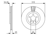 0 986 479 642 Brzdový kotouč BOSCH