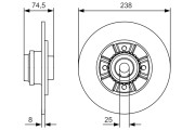 0 986 479 760 Brzdový kotouč BOSCH