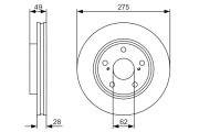 0 986 479 R58 Brzdový kotouč BOSCH