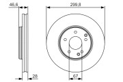 0 986 479 R79 Brzdový kotouč BOSCH