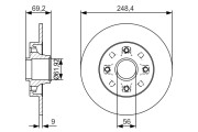 0 986 479 S43 Brzdový kotouč BOSCH