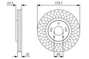 0 986 479 T01 Brzdový kotouč BOSCH