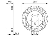 0 986 479 U00 Brzdový kotouč BOSCH