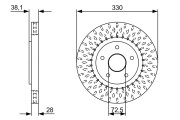 0 986 479 V85 Brzdový kotouč BOSCH