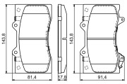 0 986 494 693 Sada brzdových destiček, kotoučová brzda BOSCH