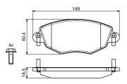 0 986 494 724 Sada brzdových destiček, kotoučová brzda BOSCH