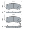 0 986 494 754 Sada brzdových destiček, kotoučová brzda BOSCH